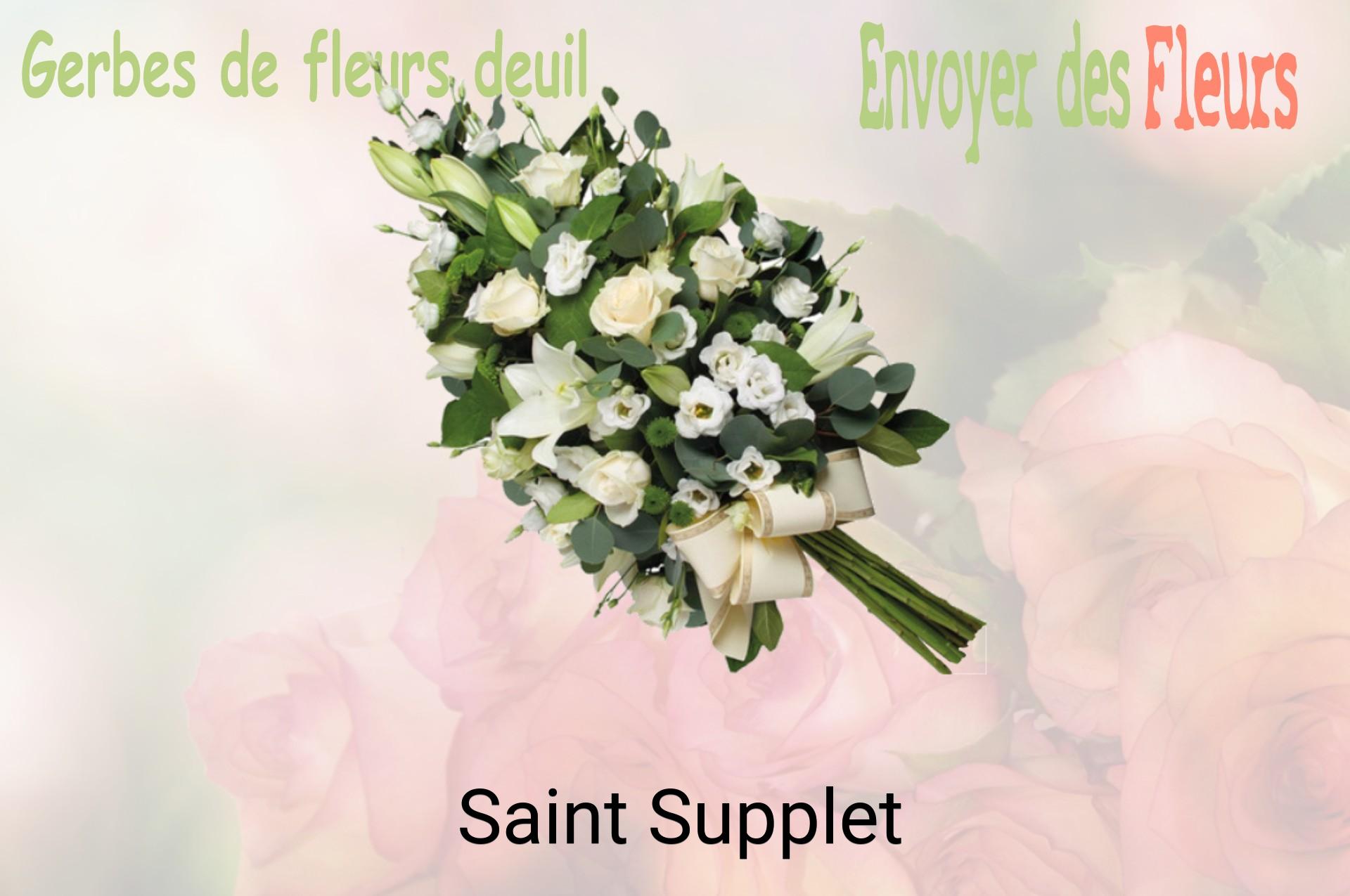 Gerbe de fleurs de deuil livrée à Saint-Supplet